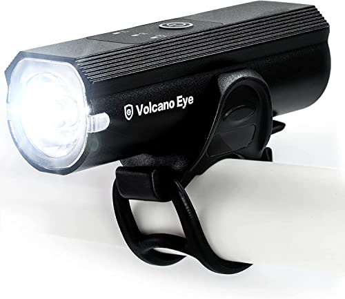 Luz de bicicleta para montar de noche, faro de bicicleta con buena duración de la batería, luz de bicicleta súper brillante y duradera, 5 modos de luz, fácil de instalar, recargable por USB Cover