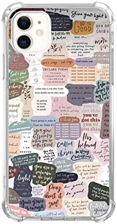 Bible Verses Aesthetic Case Compatible with iPhone 11, Cute Indie Christian Postive Quotes Case for iPhone 11 for Teens Men and Women, Trendy Cool TPU Bumper Phone Case Cover