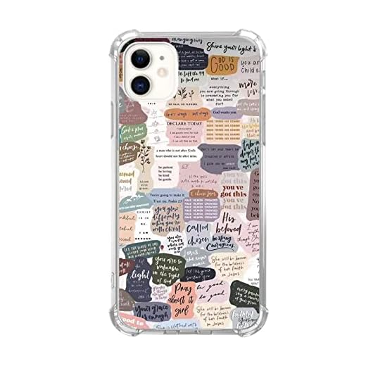 Eurdosmk Bible Verses Aesthetic Case Compatible with iPhone 11, Cute Indie Christian Postive Quotes Case for iPhone 11 for Teens Men and Women, Trendy Cool TPU Bumper Phone Case Cover