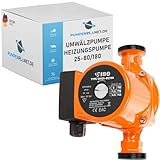 ✅Förderhöhe: 8 Meter Pumpenplanet IBO Umwälzpumpe Heizungspumpe 25-80/180 mm I Förderhöhe 8 Meter I Betriebsdruck 10 Bar I Schutzklasse IP44 I Einbaulänge 180 mm I 3 Schaltstufen I Warmwasser Zirkulationspumpe