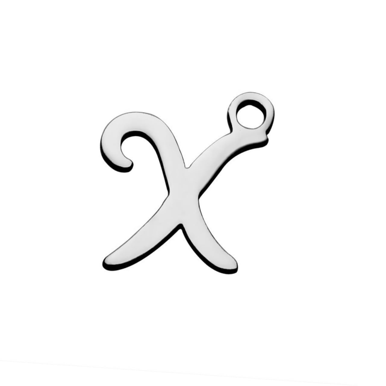 Operitacx 52 Piezas stainless steel habits encantos de letras inglesas colgantes de collar 26 colgantes del alfabeto inglés a-z encantos del alfabeto Acero inoxidable Pulsera joyas Perder