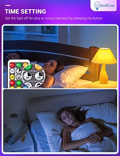 JandCase 6W LED Colour Changing Light Bulbs, E14 LED Light Bulbs Dimmable RGBCW Bulbs, Memory + Timing Function with Remote Control, 60W Equivalent, RGB + Warm White 2700K + Cool White 6000K, 2 Pack
