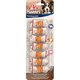 8in1 Triple Flavour Bones XS - Huesos de Perro masticables con Filete de Pollo, Piel de Cerdo y Piel de Res, 7 uds.
