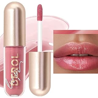 Plumping Lip Gloss,Tinted Lip Balm,Lip Stain Tint,Waterproof Long Lasting Lipstick,lip gloss,Ginger Lip Plumper for Women Nourishing Soft and Full Lips, Clear Lip Gloss Liquid Blush(#02)