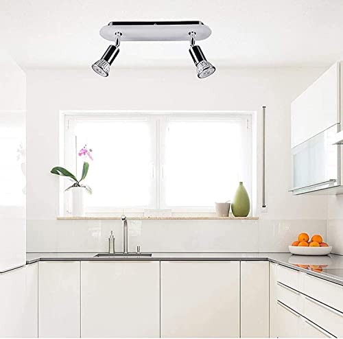 Lámpara de techo GU10 orientable de 2 vías con focos LED para cocina 3