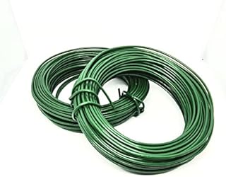 MIDHILL 2X 2mm x 20m Garden wire Rolls PVC Coated Heavy Duty wires Garden Plants Indoor Plants Green Wire