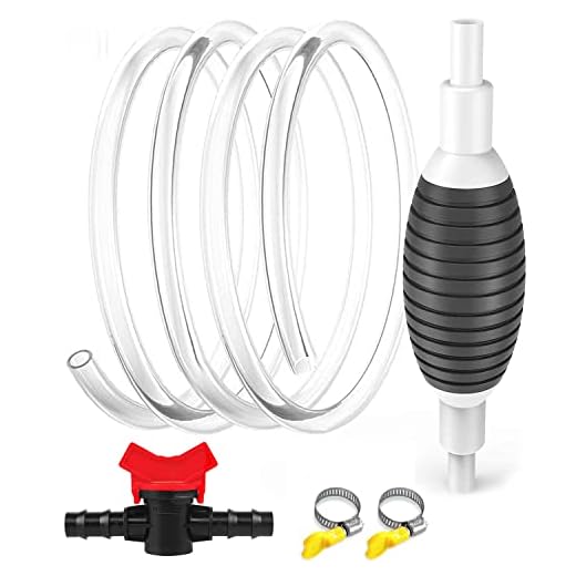 Abnaok Dieselpump handpump bensinpump sugpump bränslepump, påfyllningspump handpump bensin för båt bil fordon diesel bensin olja vatten, 2 m