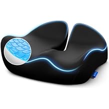 ZIKEE Pioneering Gel Seat Cushion for Sitting Without Stuffiness, Ergonomic Memory Foam Office Chair Cushion for Sciatica, Back, Tailbone Pain Relief, Anti-Slip Car Seat Cushion, Breathable Cover