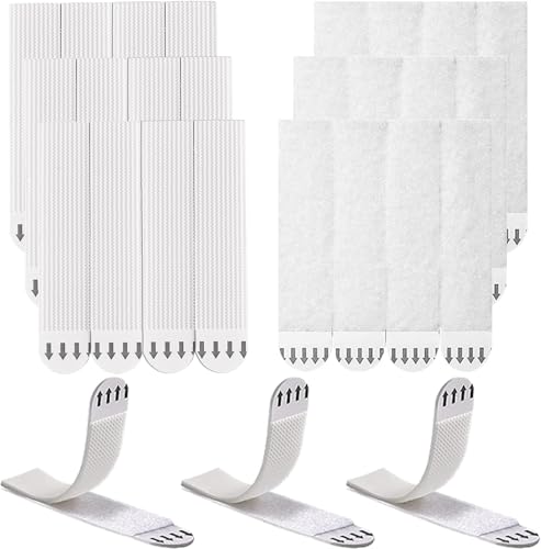 Picture Hanging Strips Heavy Duty,12 Pairs (24 Pieces) Sticky Hanging Strips,Damage Free Picture Hangers for Walls,No Nails Refill Adhesive Poster Frame Mounting