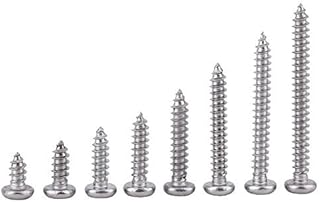 200pcs M3 Pan Head Screws Wood Screws Cross Recess 304 Stainless Steel Self-tapping Screws M3x6mm/8mm /10 mm/12 mm/16 mm/20 mm/25 mm/30 mm