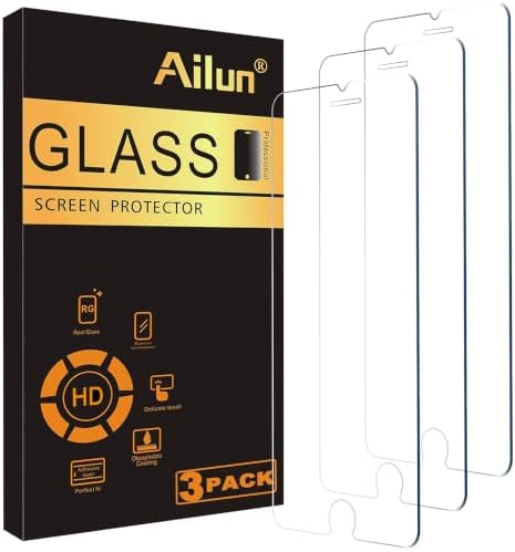 Ailun 0.25mm Glass Screen Protector Compatible for iPhone SE 2020 2nd Generation, iPhone 8,7,6s,6, 4.7-Inch 3 Pack Clear