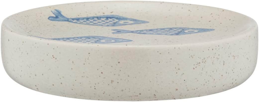 Wenko Aquamarine Dish for Storing Hand soap, Ceramic, Beige, 3 x 12 x 12 cm