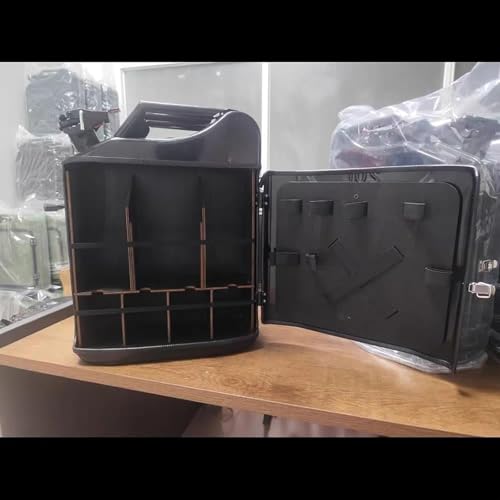 Mini bar de whisky portátil con capacidad de 20L y estructura de madera resistente 7