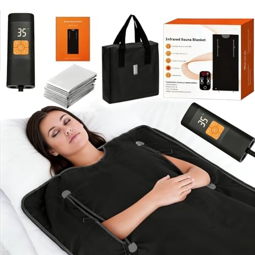 Sauna Infrared Blanket, 500W Portable Sauna Blanket with Han