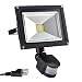 20W Led Motion Sensor Flood Lights Outdoor, PIR Induction Lamp, Intelligent Light, 6000K, Cool White, 160W Bulb Equivalent, 1600lm, Super Bright Waterproof Security Floodlight