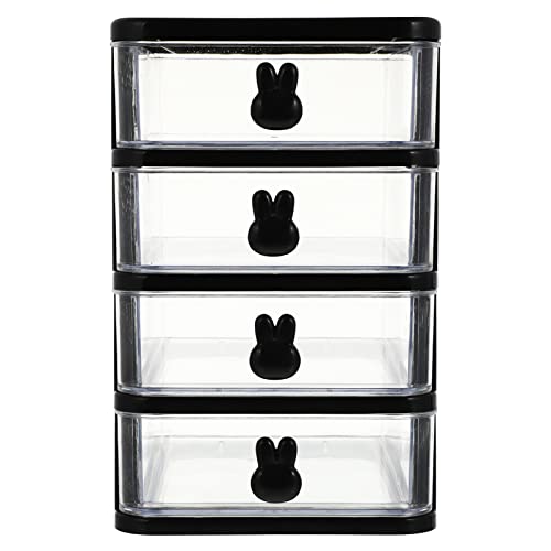 Gadpiparty Boîte de Rangement en Plastique Transparent Noir de Type Tiroir de Bureau Multifonctionnel en Pouces de Bureau. Papeterie Et Support de Type Lettre Multicouche de Cuisine Cover