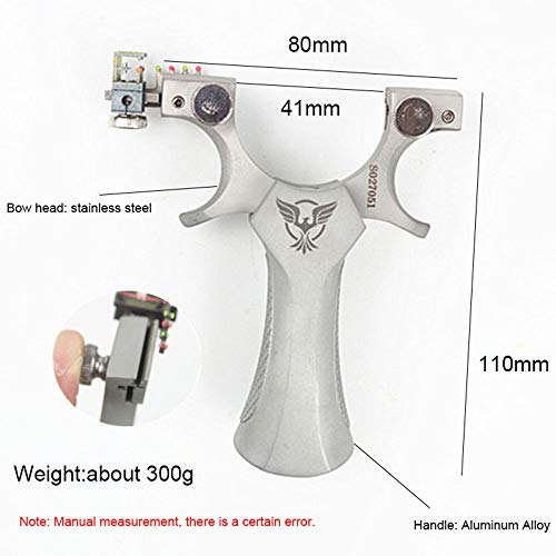 Hbg Sport Professional Powerful Hunting Slingshot Catapult Aiming Points Sling Shot With 3 Rubber Band,50 Steel Ammo #TOP4