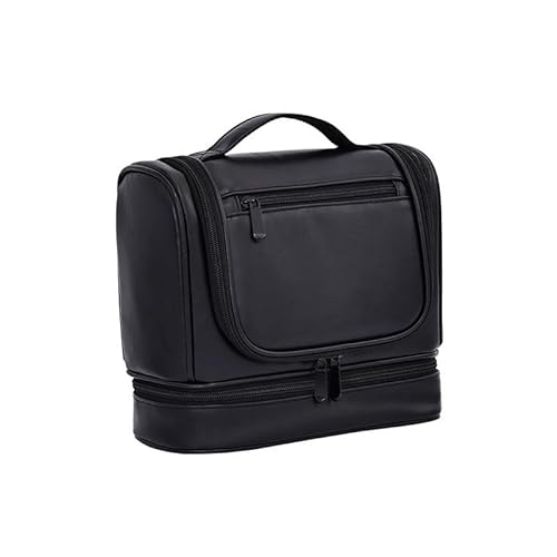 YMGSCC Layer PU leather Makeup Bag Portable Toiletry Travel Storage Bags