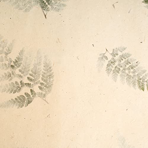 Bodhiartistry Handmade Reusable All Natural Gift Wrapping/Packaging Art & Craft Paper With Green Leaves 5 Sheets 20"X30" #TOP2