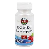 KAL Vitamin K-2 MK-7 ActivMelt | Natural Raspberry Flavor | Bone & Cardiovascular Function Support | No Sugar Added | Lab Verified | 60 Micro Tablets