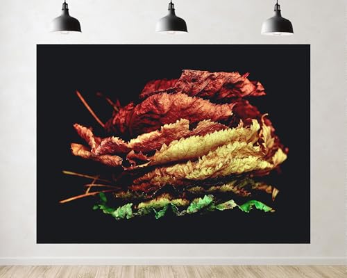 Trykid 15x10ft Gradient Autumn Leaves Backdrop Layered Textures Warm Tones