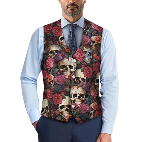 Men's Casual Plus Size Vest Dress Vest for Men Wedding Woven Cloth Slim Fit Waistcoat Jacket Tank Top