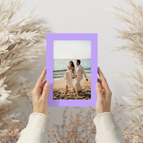 Vittanly 4x6 Picture Frame Set of 3 for Wall & Tabletop Display, Purple by Vittanly - Used condition - Image 2