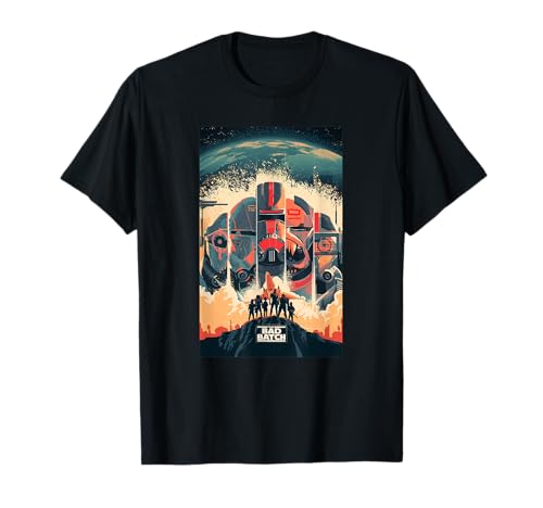 Image of Star Wars The Bad Batch Clone Force 99 Series Poster T-Shirt