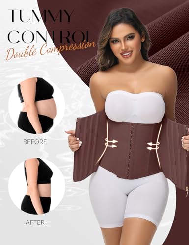 Image of SHAPSHE Waist Trainer for Women Tummy Control Corset Sport Workout Body Shaper Postpartum Belly Band Gym