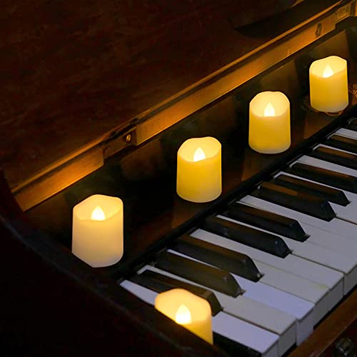 Flameless Remote Tea Lights Rechargeable Candles, 12 Pcs Realistic Usb Led Tealights With Timer Flickering Fake Candle, Votive Tea Light For Halloween, Holiday, Christmas, Party, Home Decorations #TOP3