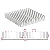Unxuey 60mm x 60mm x 10mm Aluminum Module Heatsinks Aluminum Profile Heat Sink Cooler Cooling Fin for Power Amplifier Transistor (Pack of 10) #3