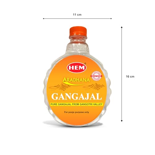 Image of Hem Aradhana Ganga Jal - 500ml | Pure Sacred Water for Pooja, Prayers, Rituals & Ceremonies | Authentic Gangajal from Gangotri Valley | Ideal for Hindu Traditions, Festivals & Devotional Use