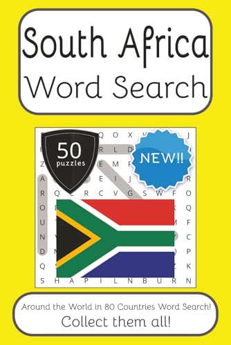 South Africa Word Search Book: Words Search With Easy To Read Print about South Africa, Travel, Culture and More | 6x9 inches, 100 pages | 50 puzzles. ... The World in 80 Countries Word Search Books)