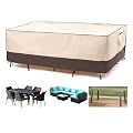 F&J Outdoors Patio Furniture Cover, Waterproof UV Resistant for Table & Chairs Set, 86"Wx44"Dx27.5"H