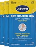 Dr. Scholl's Dry, Cracked Skin, Ultra Hydrating Foot Mask, 3 Pairs Moisturizing Socks: Intensely Moisturizes Repairs and Softens Rough Dry Skin with Urea & Essential Oils for Dry Cracked Feet