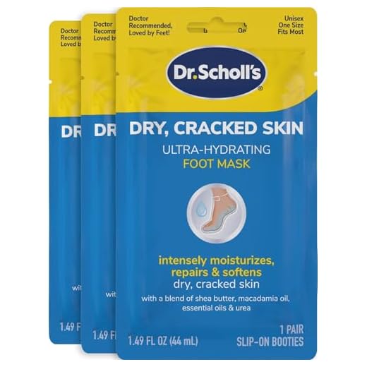 Dr. Scholl's Dry, Cracked Skin Ultra Hydrating Foot Mask 3 Pk, Intensely Moisturizes, Repairs, Softens Rough Dry Skin on Feet with Urea & Essential Oils, Foot Care, Disposable Foot Moisturizing Socks