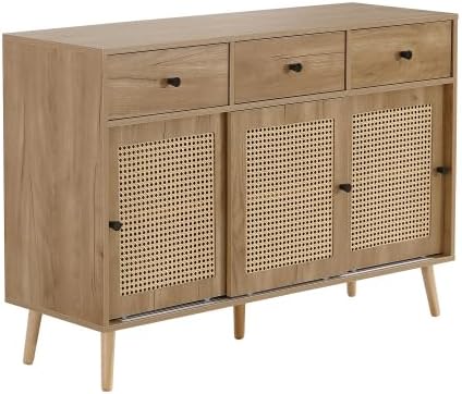 キャビネット サイドボード チェストラタン調 ラタン風 引き出し付き