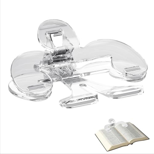 Marque-page transparent en acrylique à 12°, support scientifique, porte-pages pour la lecture, porte-livres pour la lecture mains libres, facile à transporter, manuscrit fixe