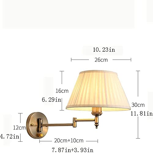 Lámpara de brazo dorado E27 elimina sombras molestas en tu dormitorio 5