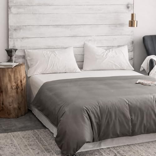 Image of ZonLi Cooling Weighted Blanket Cover, Oeko-texCertified 100% Pure Natural Bamboo Fiber, (Grey, 60'' x 80'') Removable Cooling Duvet Cover for Hot Sleepers, All Season