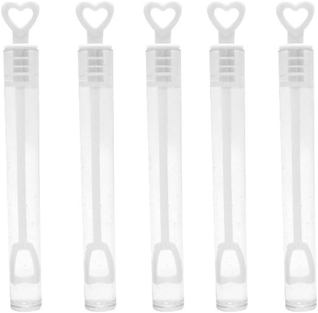 40 Pack Wedding Bubble Wands Bulk White Heart Top Mini Bubbles Party Favors for Guests Valentines Day Anniversary Engagement Wedding Send Off Supplies Gift Box Stuffers for Couple Kids