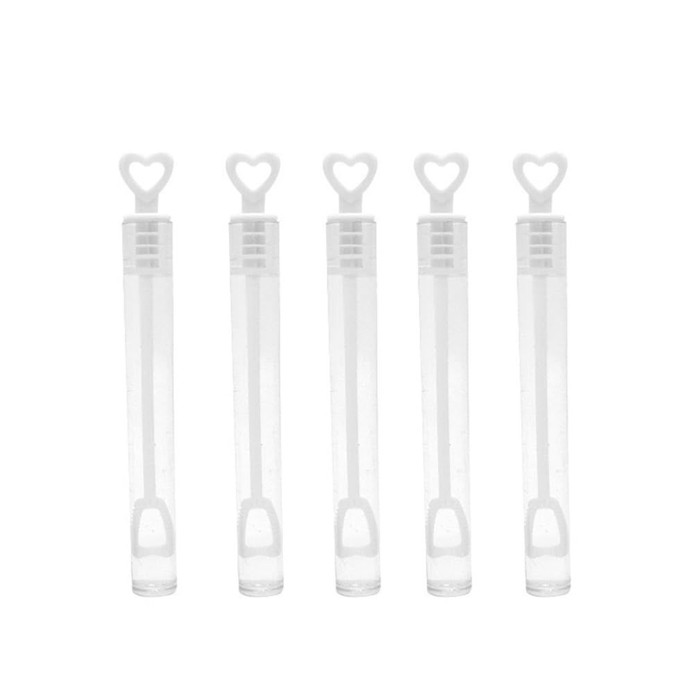 40 Pack Wedding Bubble Wands Bulk White Heart Top Mini Bubbles Party Favors for Guests Valentines Day Anniversary Engagement Wedding Send Off Supplies Gift Box Stuffers for Couple Kids
