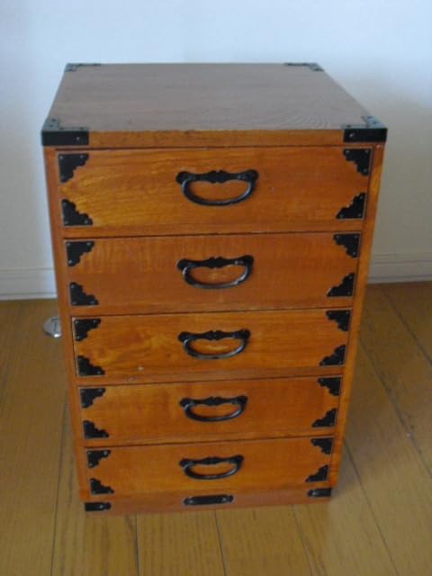 Amazon｜木製5段小物タンス高さ約37.2cm横幅約24.2cm奥行き約21.8cm