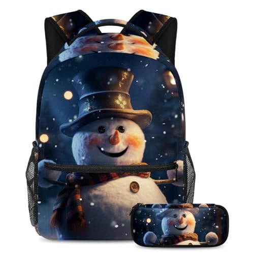 Sac à dos Noël bonhomme de neige idéal pour le collège et lycée