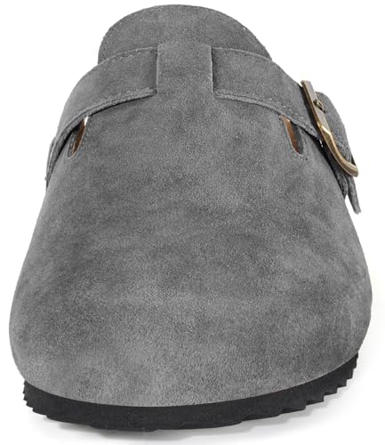 Intini Women's Suede Clogs with Cork Arch Support