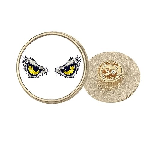 Broche ronde œil de dragon chinois métal doré taille M pour manteau et foulard