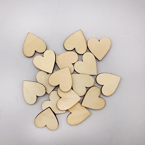 30 imanes decorativos de madera con forma de corazón miniatura 2