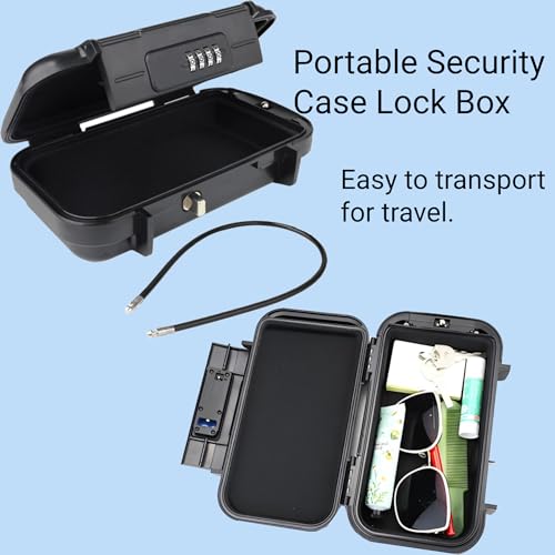Portable Security Case, Combination Key Lock Box With Removable Chain - Mini Travel Box for Outdoor Use by Zerodis - Used condition - Image 2