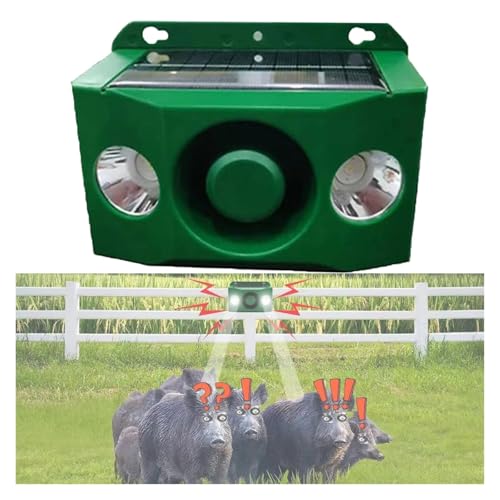 Répulsif for animaux, dispositifs de dissuasion for animaux, lampes d'avertissement solaires répulsives for bêtes avec volume élevé, lampes d'alarme de sécurité solaires 5 modes, lumière clignotante à