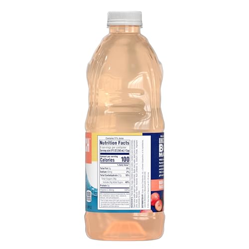 Image of Ocean Spray White Cran-Peach Juice Drink, 64 Fl Oz Bottle (Pack of 8)